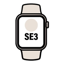 Apple Watch SE 3 GPS + Cellular 44mm Aluminio Blanco Estrella Correa Arena M/L